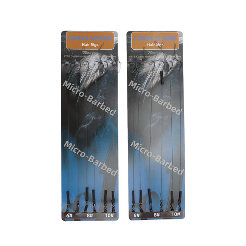 Durable 2Pack Carp Rigs with 20lb Capacity and PTFE Coated Line 1