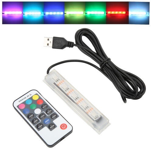 USB Micro Aquarium Light 9.9x2.1cm Colorful LED Fish Tank Lamp