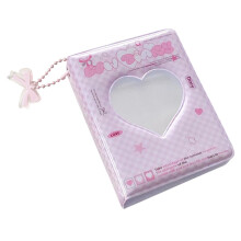 Photo Card Organiser Book with 40 Pockets, Pink Scrapbook for Collecting Idol Pictures, Fan Photo Cards Album Folder