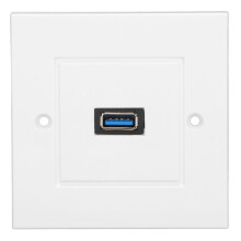 Plaque murale de prise USB 3.0A, 85  85 mm, blanche
