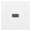 Plaque murale de prise USB 3.0A, 85  85 mm, blanche 1