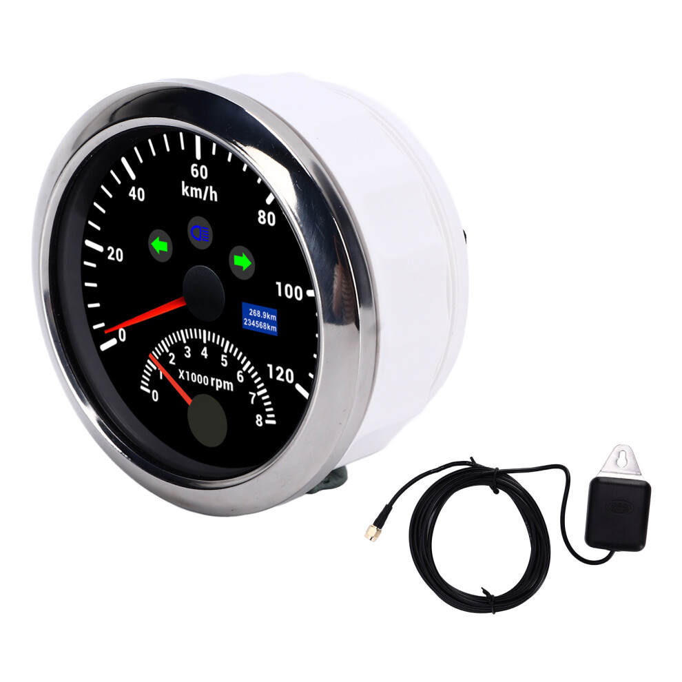 85mm GPS Speedometer Tachometer 0-120Km/h 0-8000rpm Red Backlight-image-OPC-PJKBKC5-NEW