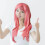 Cosplay 70 cm Peluca rosa larga y rizada resistente al calor 4