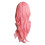 Cosplay 70 cm Peluca rosa larga y rizada resistente al calor 14
