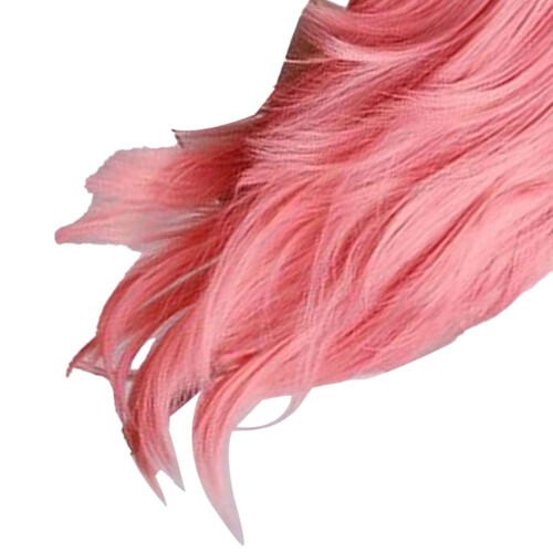 Cosplay 70 cm Peluca rosa larga y rizada resistente al calor 2