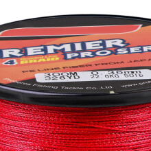 5,0/50 LB Angelschnur Abriebfeste Fischertape 4-fädig geflochtene PE-Angelschnur für Salzwasser und Süßwasser 300m Rot