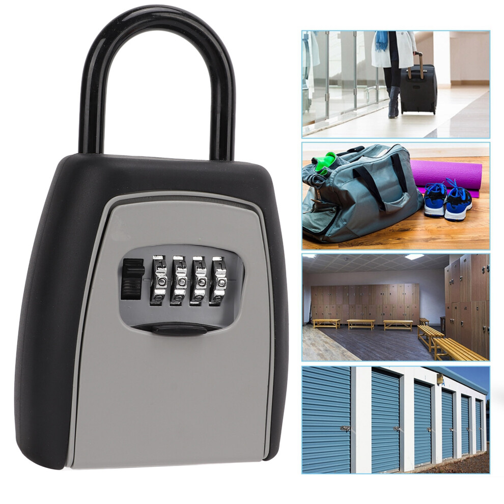 Portable Aluminum Key Lock Box With Resettable 4-Digit Code 5021340288632