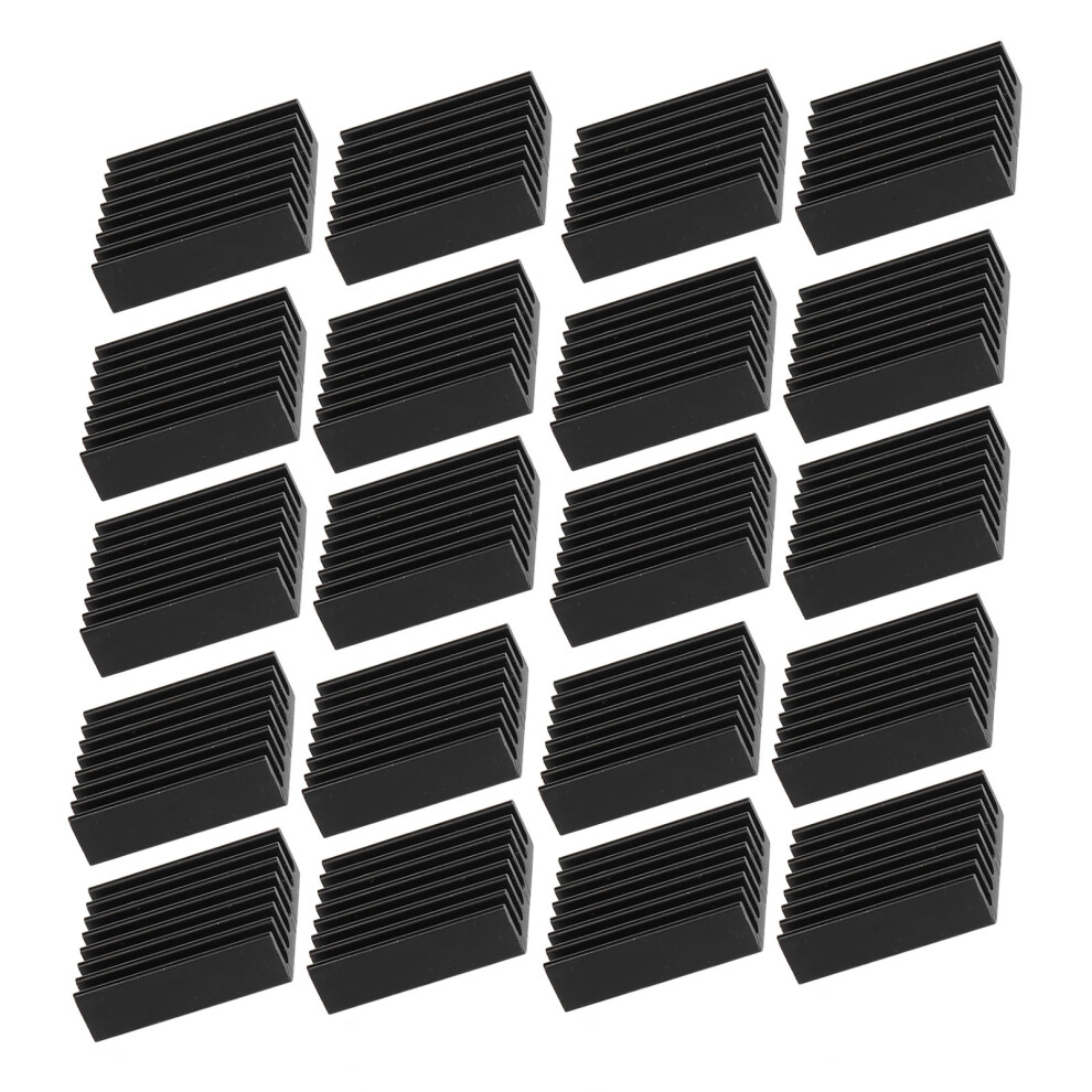 20Pcs Mini Aluminum Heat Sinks 20X20x6mm For Ic, Power Supply Black 8701340289095