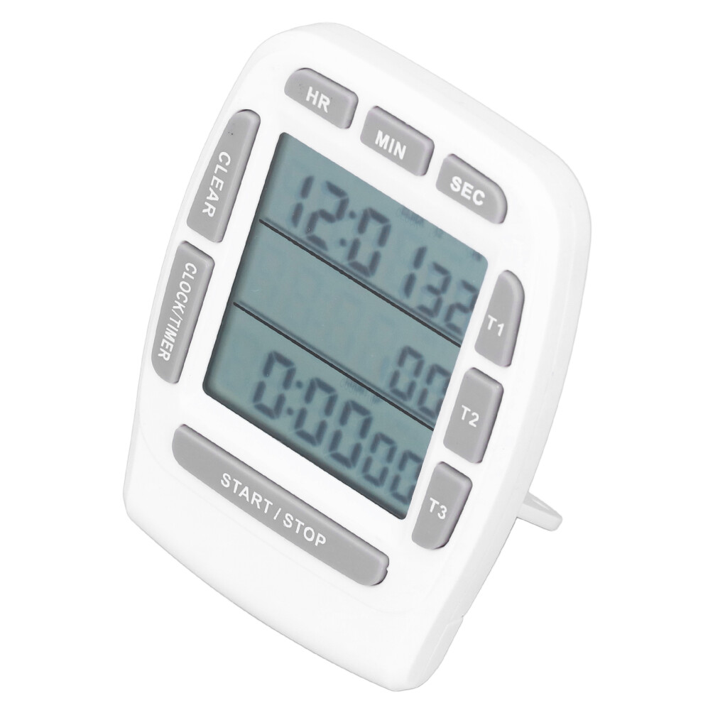 4.0X4.4cm Lcd Timer Clock Count Down Up Multifunction Built-In Battery White 7631340288839