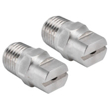 2 piezas de punta de pulverización de abanico plano 1/4in 65 acero inoxidable