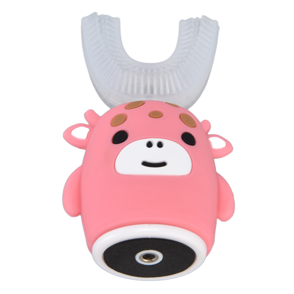 Pink Kids U-Shaped Cartoon Electric Toothbrush | 360 Cleaning, 111G