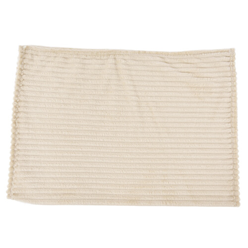 Flannel Throw Blanket 70x100cm Plush Soft Breathable Beige 1