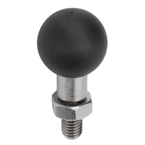 Motorrad-Kugelhalter Gewinde M8 Edelstahl Gummi