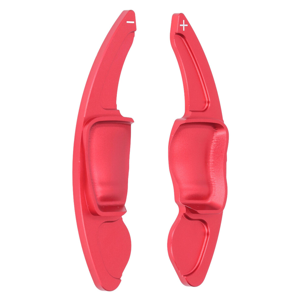 2Pcs Aluminum Steering Wheel Shift Paddles For Seat Leon 2009-2014 Red 7661340293502