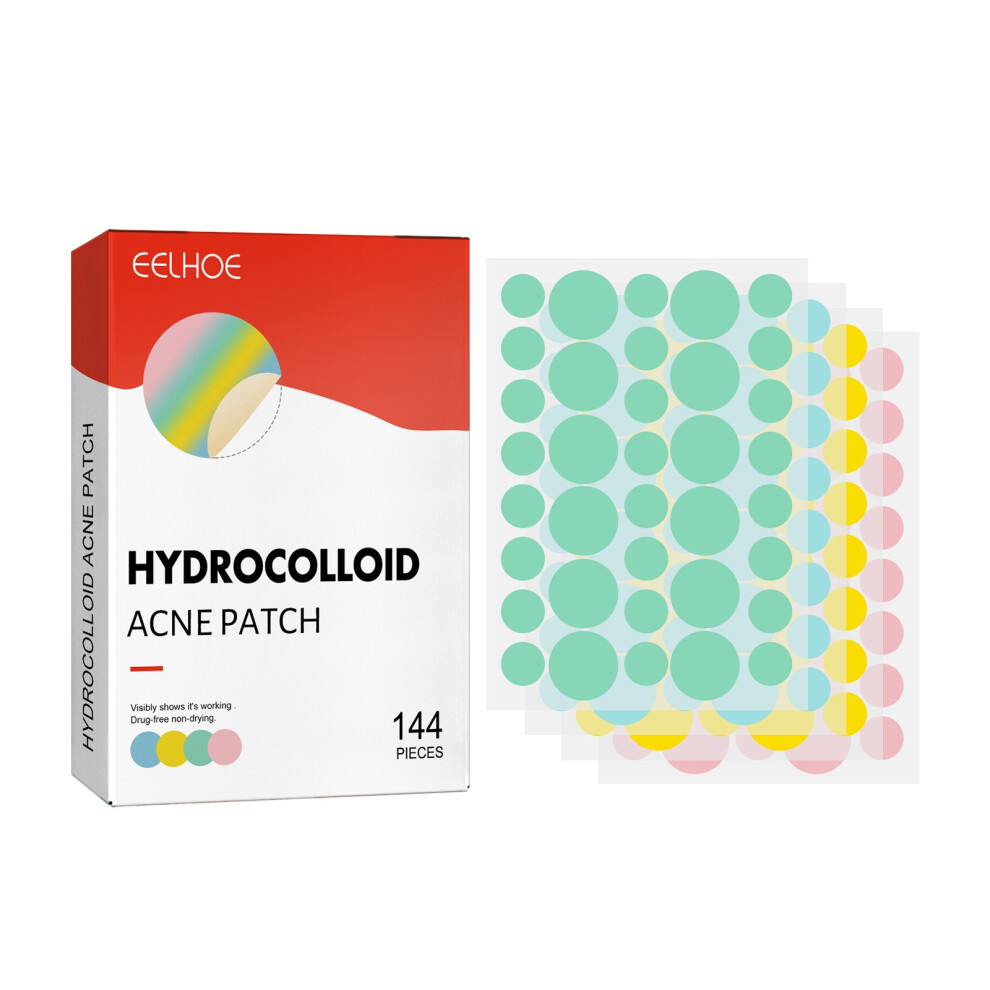 (144pcs) Colorful acne patches gentle and do not fade acne pimples closed mouth to improve acne skin hydrocolloid patches