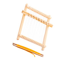 1Satz DIY Webstuhl für Handgemachte Weberei – Pädagogisches Kreativspielzeug für Grundschüler aus Holz mit Garn
