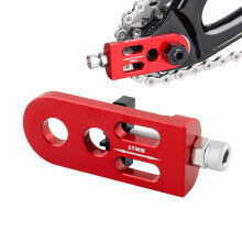 Bicycle Chain Tensioner Aluminum Alloy Tool for Mountain and Folding Bikes, Sturdy Red Replacement Accessory