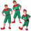 Set di costumi da elfo per uomini e donne, verde e rosso, 100-180 cm 6
