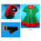 Set di costumi da elfo per uomini e donne, verde e rosso, 100-180 cm 4