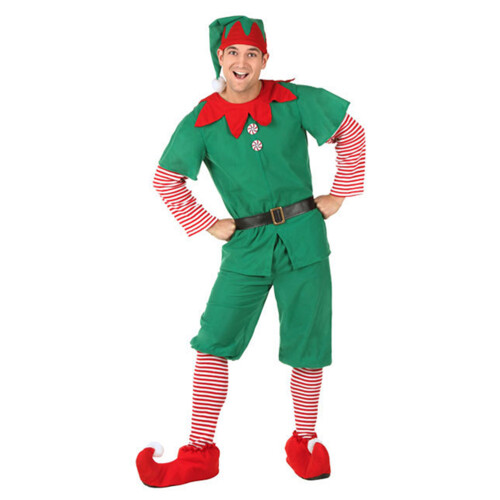 Set di costumi da elfo per uomini e donne, verde e rosso, 100-180 cm 1