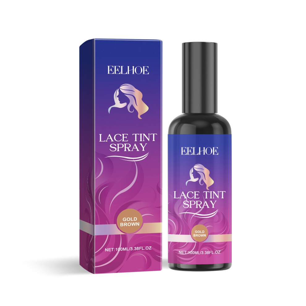 (Hairdressing spray (gold brown)) Hair wig care set Lace wig invisible glue Hair wig styling hair care