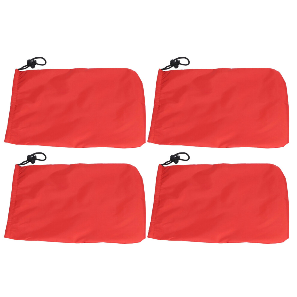 4Pcs Car Rearview Mirror & Faucet Frost Cover 32X27cm Red 4051340299902