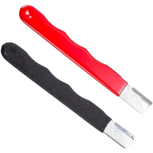 2pcs Garden Tool Sharpener Handheld Quick Sharpener for Blades, Lawn Mower, and Pruning Shears, Manual Design 2