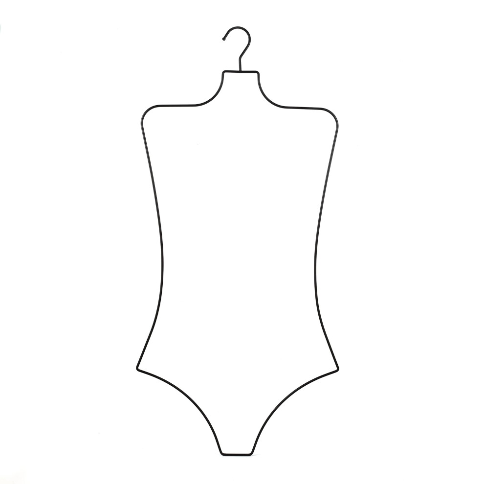 Black Wire Body Shape Display Hangers For Lingerie And Swimwear, 10-Pack Metal Bikini Swimsuit Hangers In