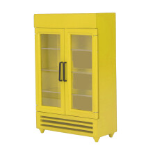 Nevera para casa de muñecas 0,99 L 18x11x5 cm Madera de abedul Amarillo