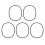 5 Pcs Rubber Motor Belts, 5mm Diameter, Various Lengths 2