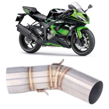 Stainless Steel Exhaust Middle Link Pipe for Ninja ZX6R 2008-2021