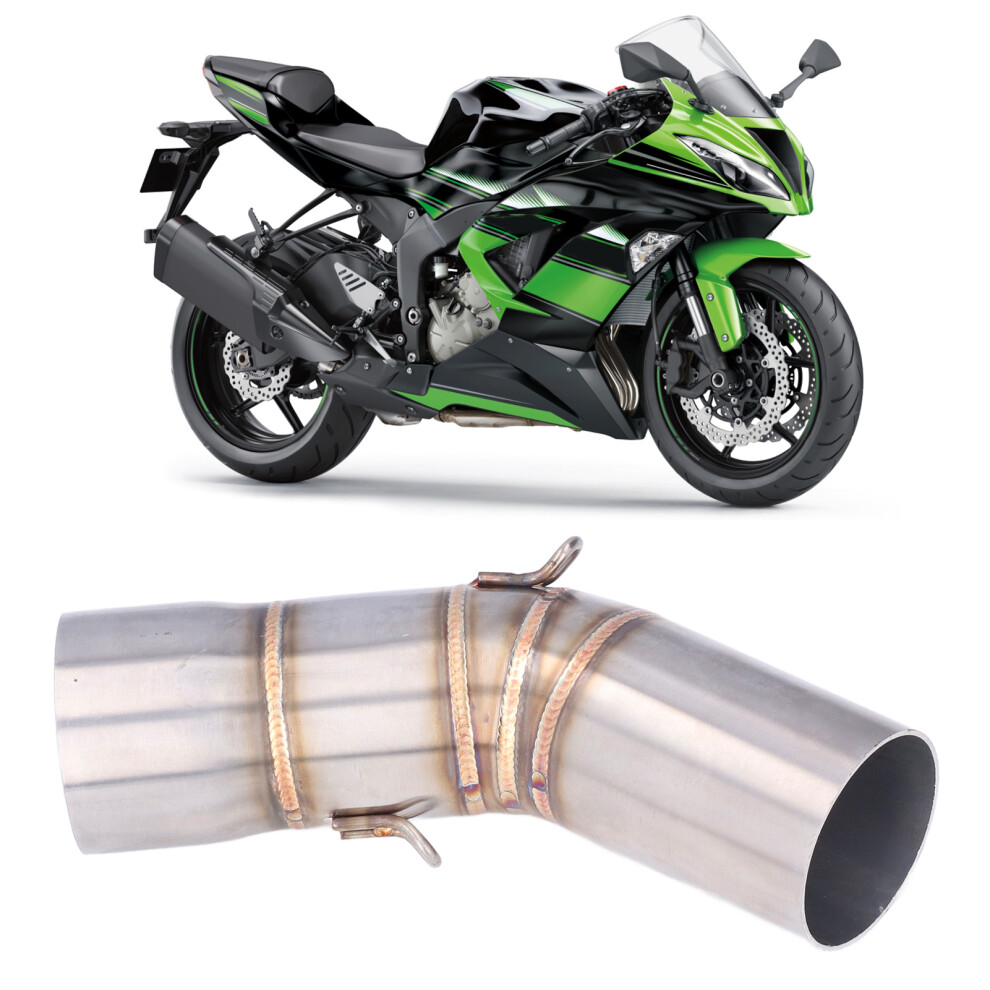 Stainless Steel Exhaust Middle Link Pipe For Ninja Zx6r 2008-2021 7691340302911