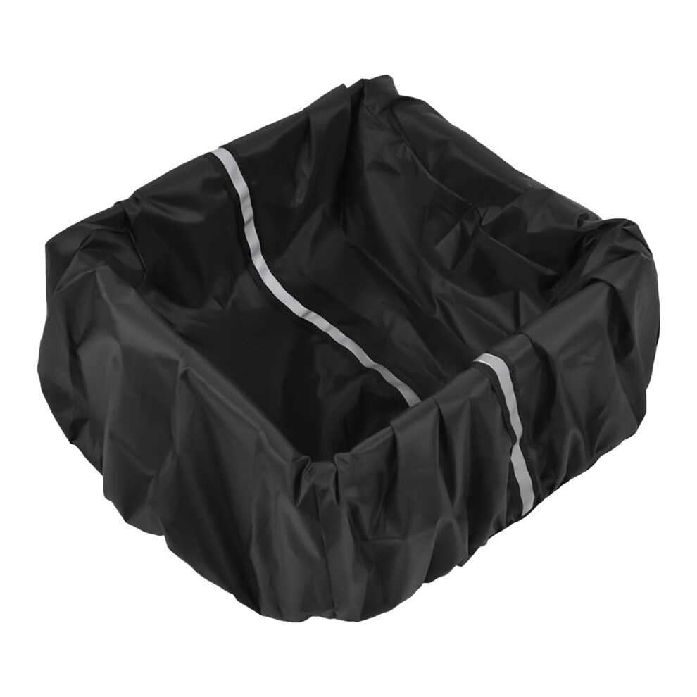 Bicycle Basket Rain Cover Waterproof Oxford Fabric with Reflective Strips for Commuting and City Travel