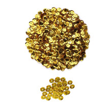Round Gold Sequins for Sewing - 2800 Pcs, 6 mm Diameter, 30 g Bag for DIY Crafts, Art, and Jewellery Making