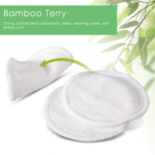 Eco wiederverwendbare Bambus-Baumwoll-Make-up-Entferner-Pads 20er Pack mit Waschbeutel & Box