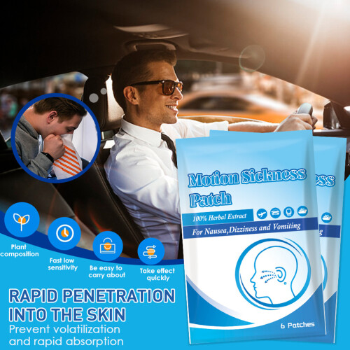 Herbal Motion Sickness Patch, 6pcs, Fast Relief for Nausea & Dizziness 2