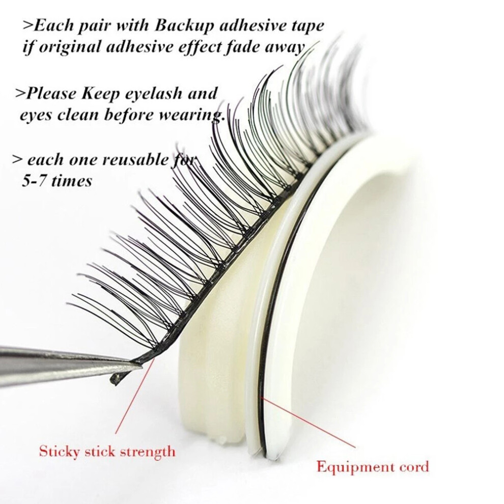 Reusable Self-Adhesive False Eyelashes - No Glue Needed Waterproof