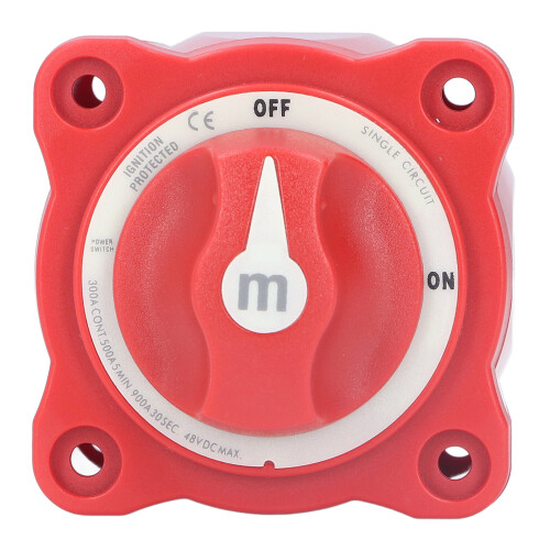 Interruptor de batería Mini 300A Lazo único Rojo ABS 48VDC 1