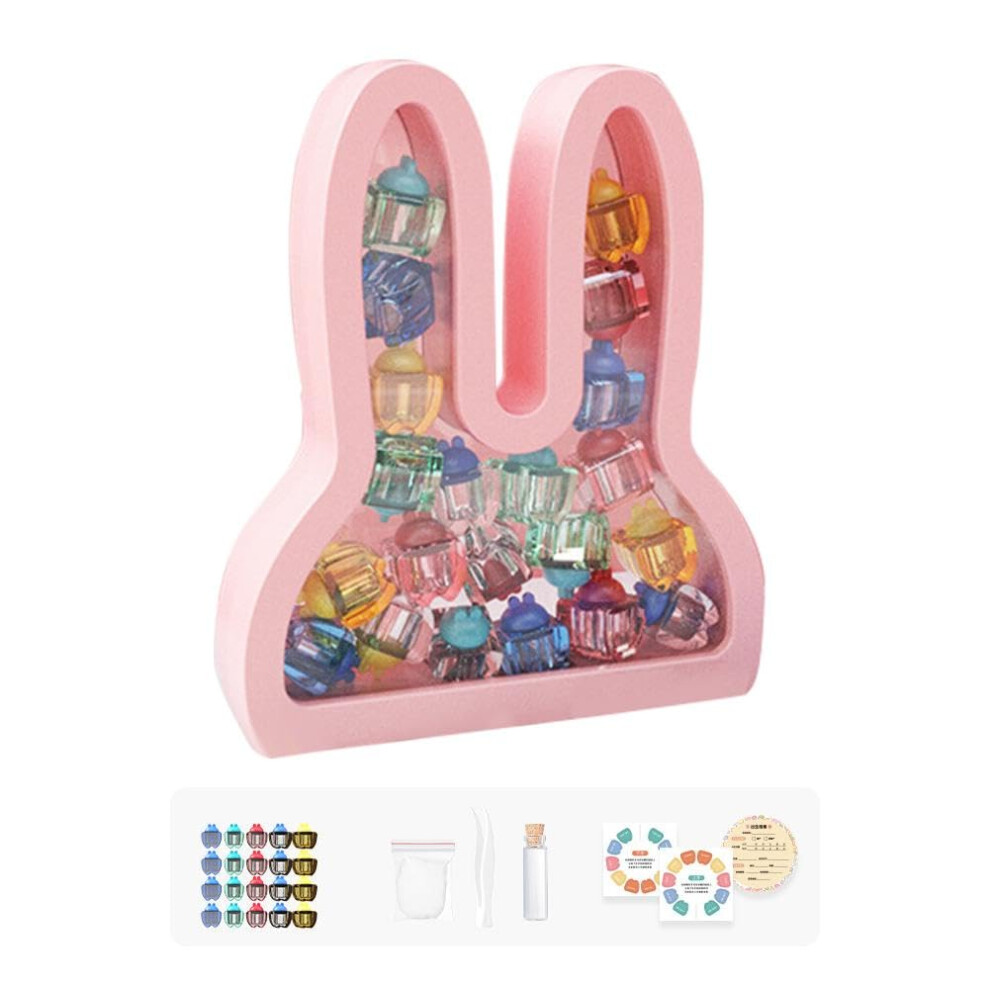 Baby Teeth Storage Box Souvenir for Boys, Tooth Collection Container, Decorative Keepsake, 1 Set in Rose Color
