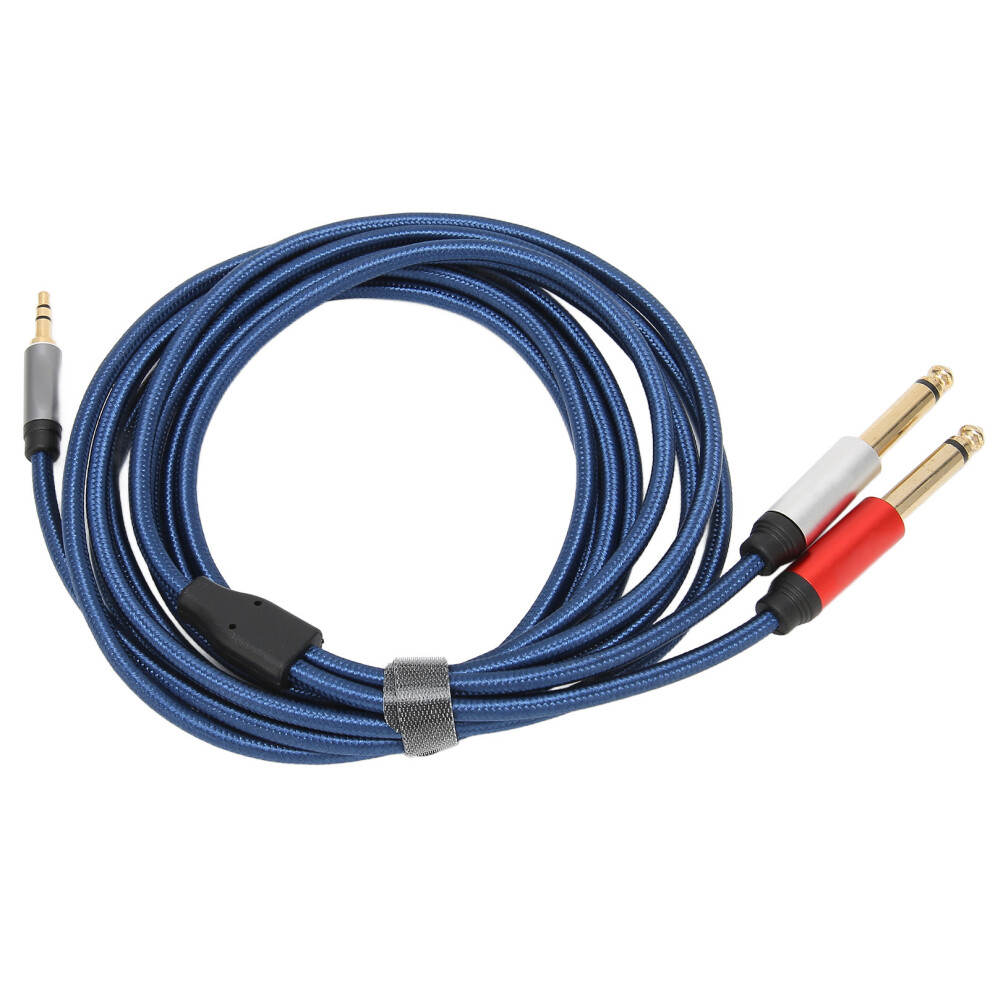 Dual 6.35Mm Mono To 3.5Mm Stereo Cable 5M Nylon Aluminum Alloy Splitter 9491340304575