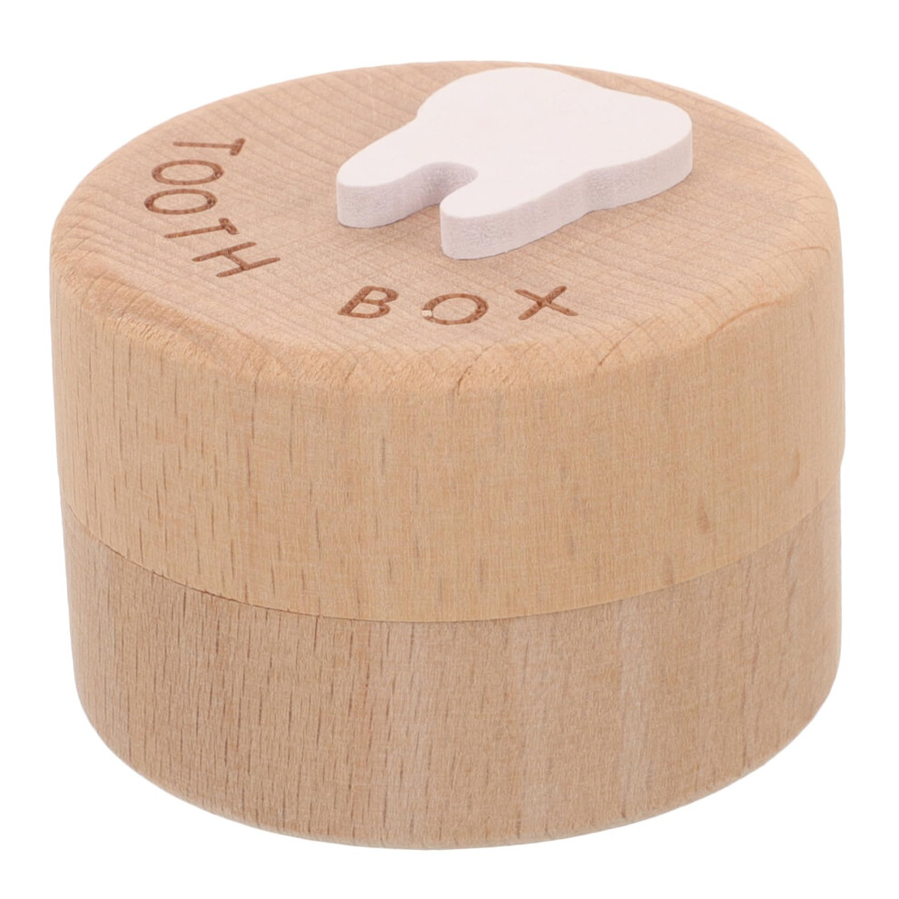 Holzzahnbox Für Kleinkinder - Runde Babyzahn Aufbewahrungsbox Aus Hochwertigem Holz Mit Deckel Für Erinnerungen An Zahnwechselzeiten