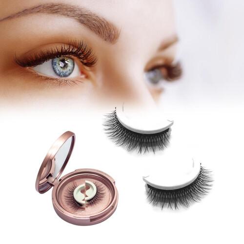 No Glue Needed: Reusable Self-Adhesive False Eyelashes Waterproof 1