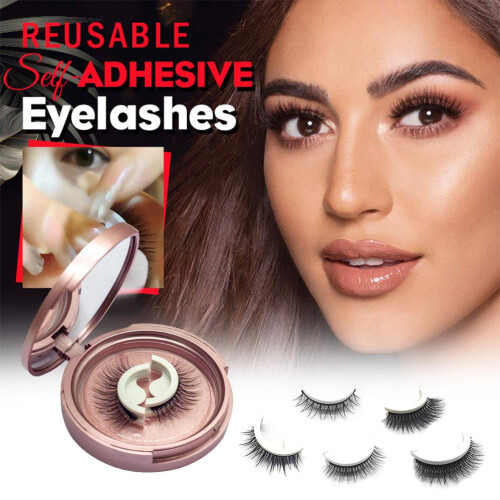 No Glue Needed: Reusable Self-Adhesive False Eyelashes Waterproof 2