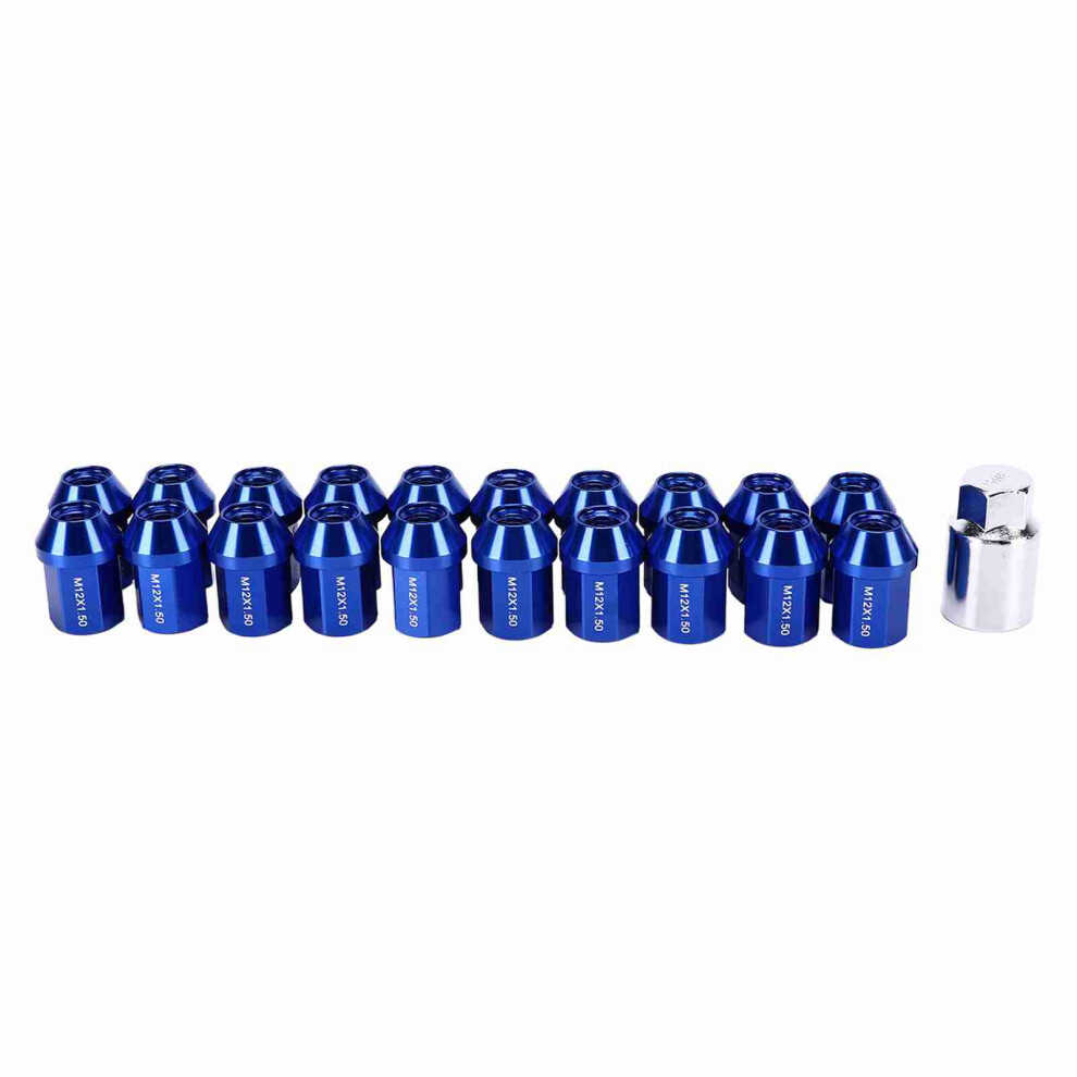 M12x1.5 Wheel Lug Nuts 35Mm Aluminum Set For Camaro Blue 6951340305963