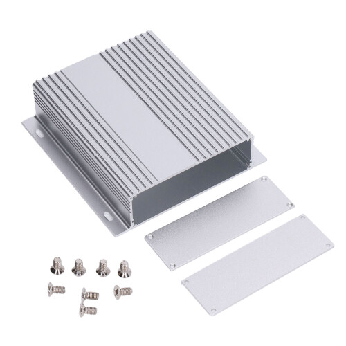 Caja de proyecto 6063-T5 41x147x150mm plateado mate 1