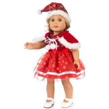 Holiday 18 Inch Doll Clothing Set Santa Outfit & Doll Accessories