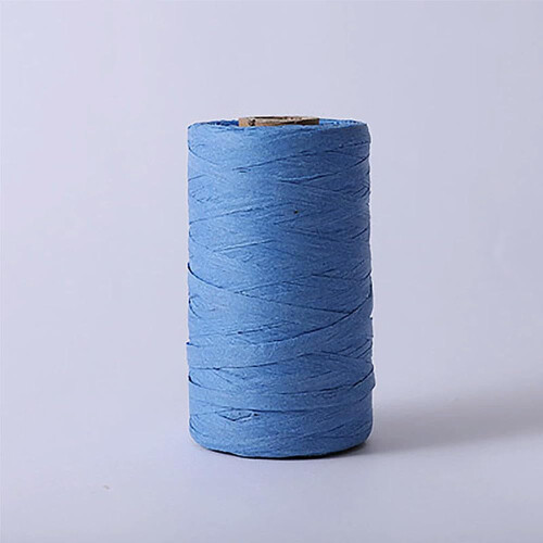 Straw Raft String Thread Natural Raffia Yarn 280m Roll, Hand-Crocheted Bast String for Straw ...