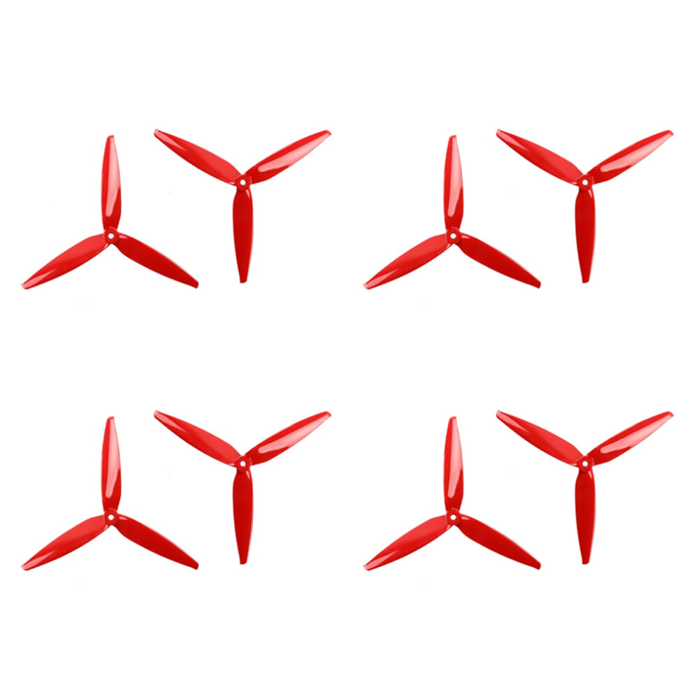 4 Pairs 7040 7X4x3 3-Blade Pc Propeller Cw+Ccw Red 4712767618478