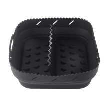 Quadratischer Luftfritteusen-Silikon-Backform mit Silikonmatte für die Heißluftfritteuse