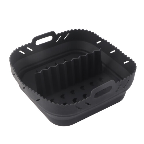 Quadratischer Luftfritteusen-Silikon-Backform mit Silikonmatte für die Heißluftfritteuse 1